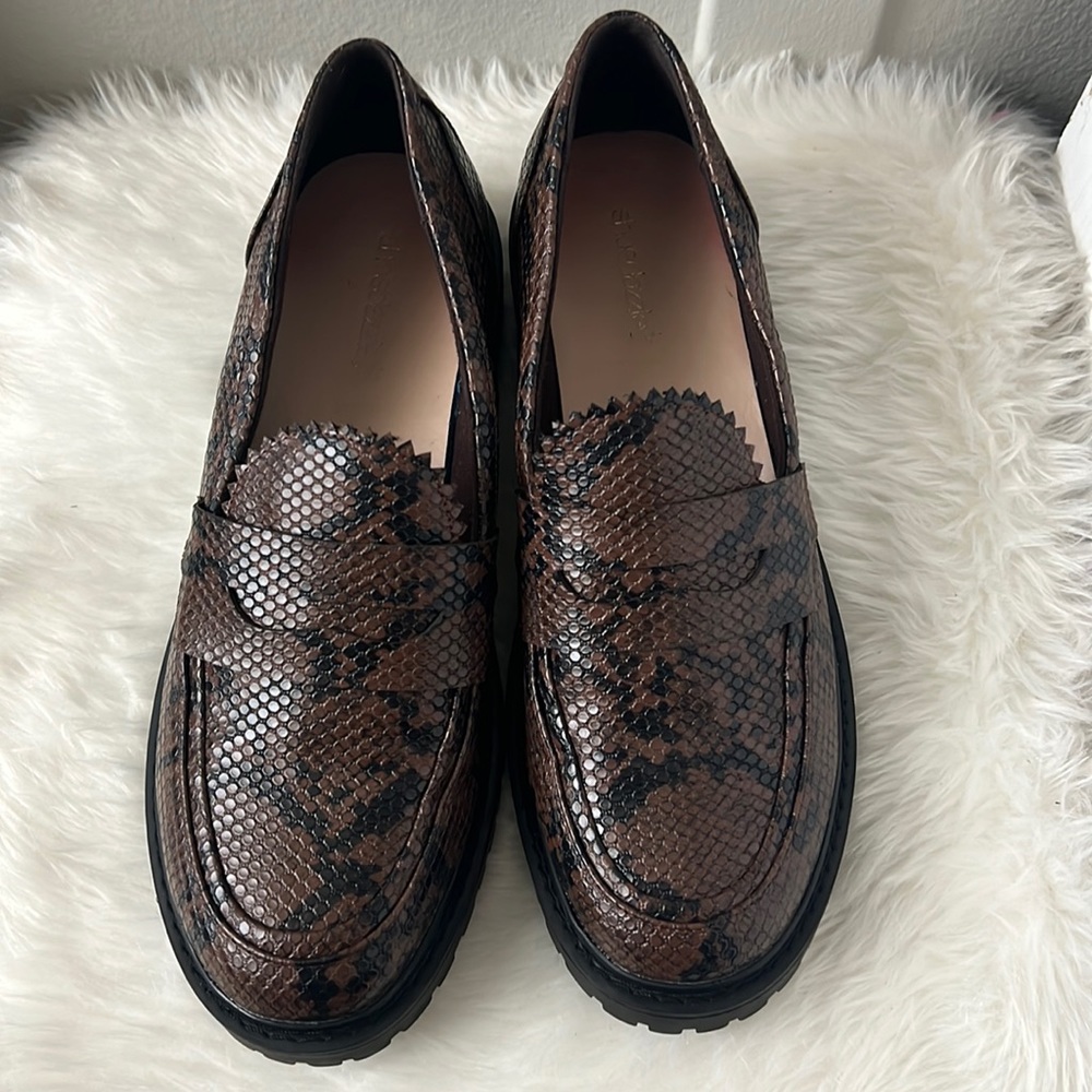 Brown loafers